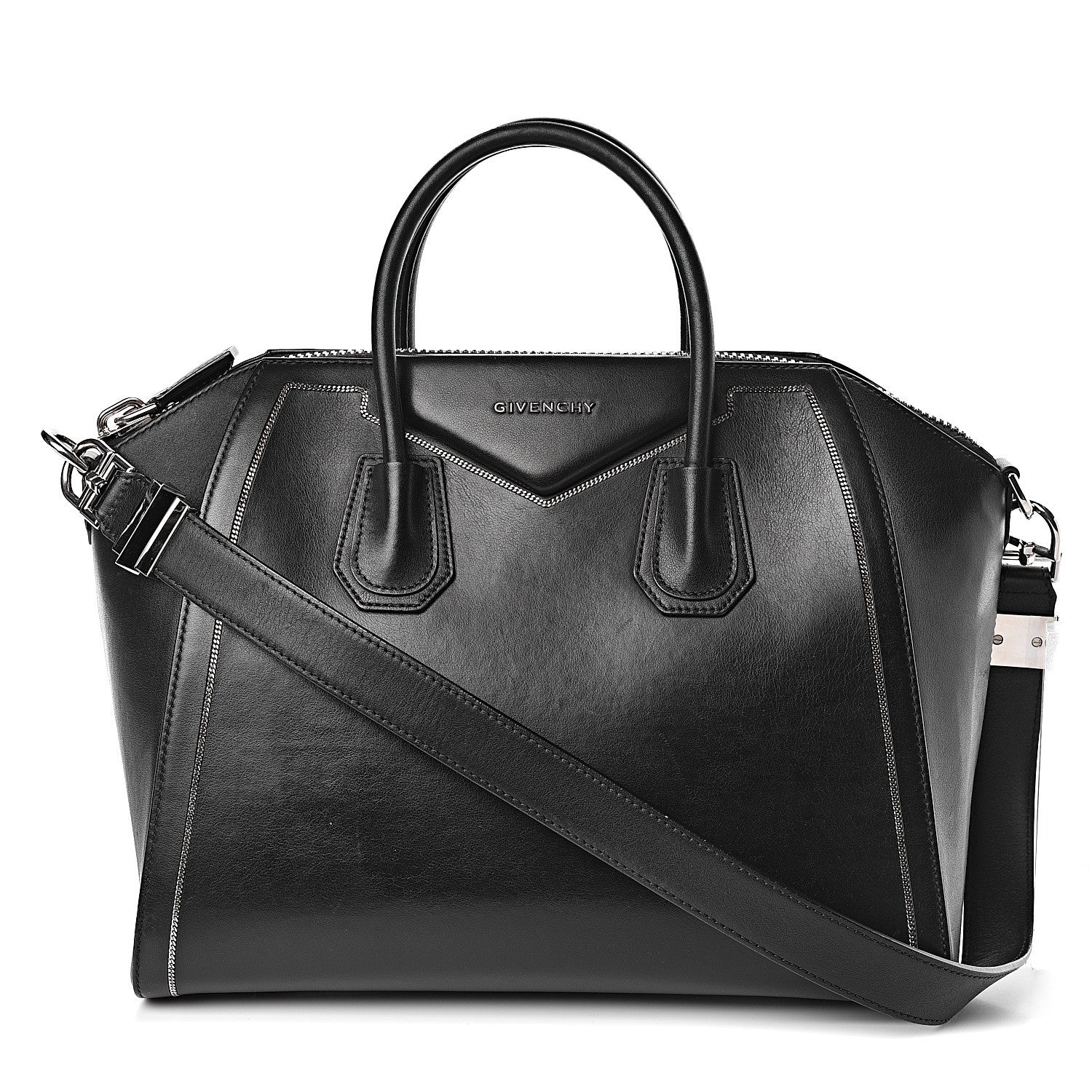 Givenchy Calfskin Chain Detail Medium Antigona Black 1 of 12