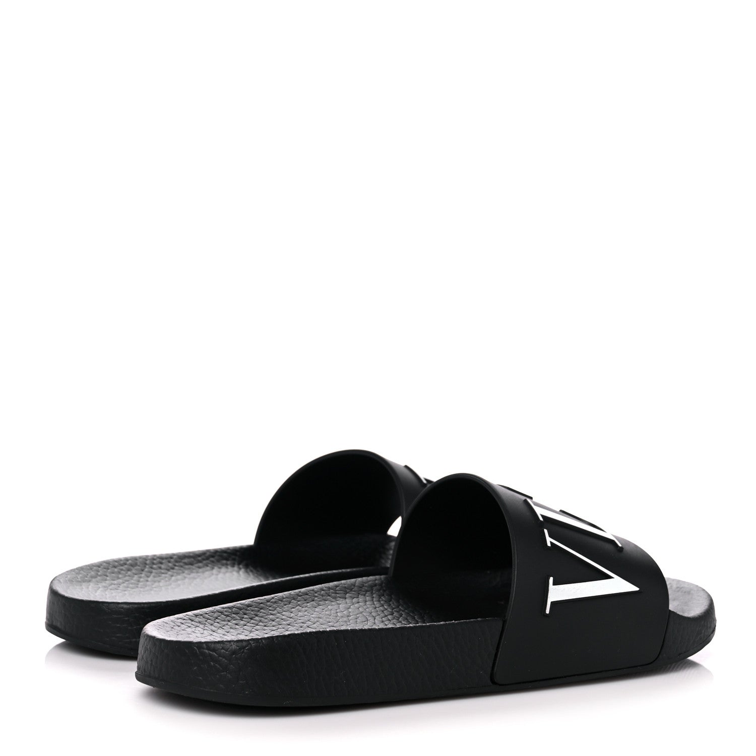 Valentino Garavani Rubber Mens VLTN Pool Slide Sandals 41 Black 4 of 8