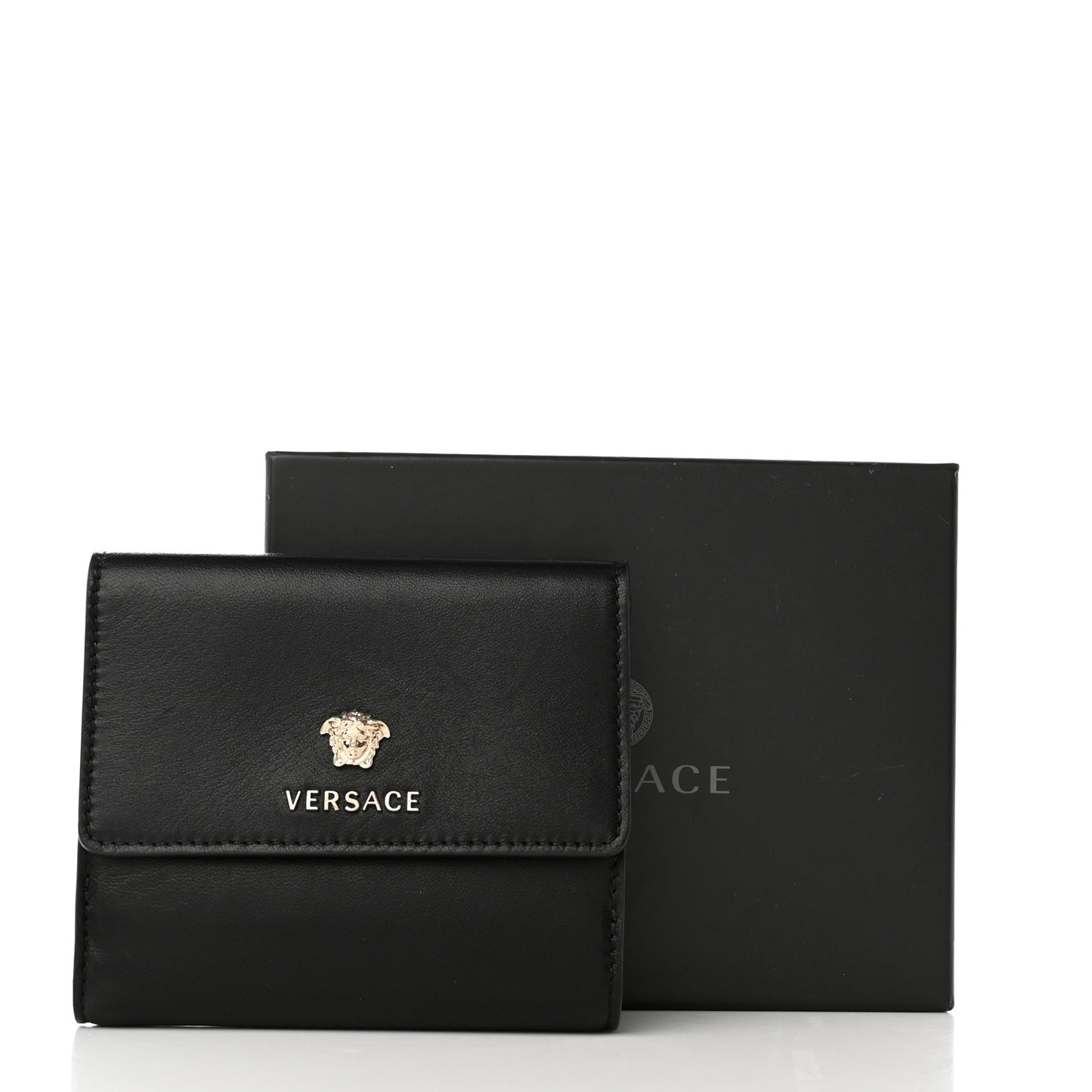 Calfskin Medusa Wallet Black
