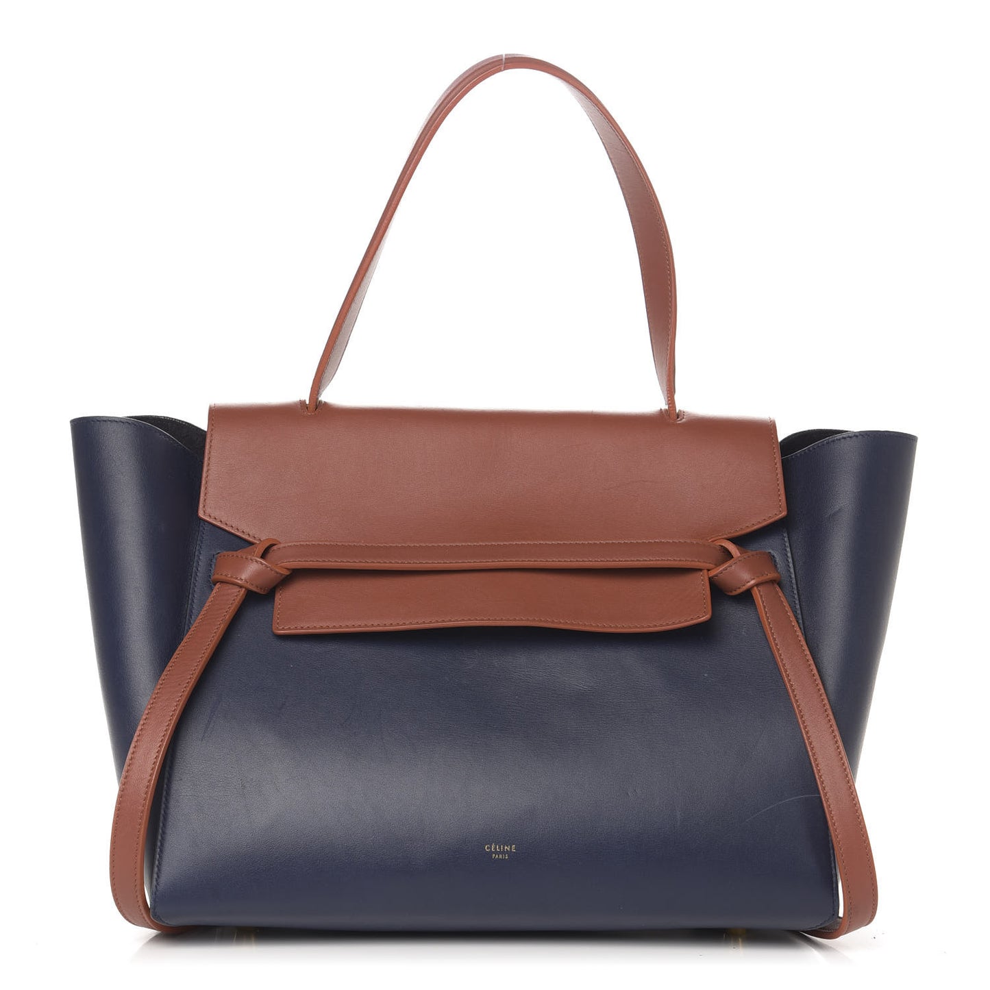 Smooth Calfskin Large Bi-Color Belt Bag Midnight