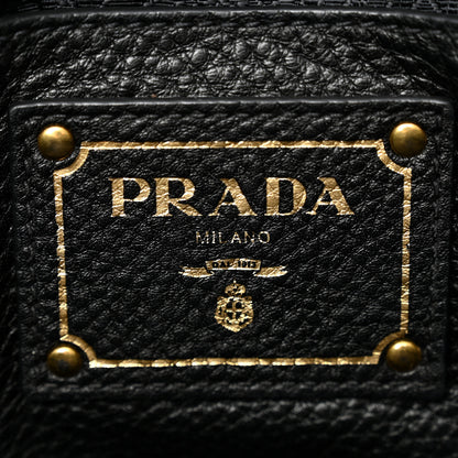 Prada Vitello Daino Tote Black 7 of 12