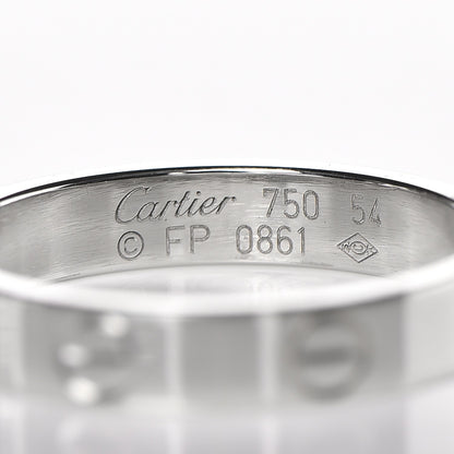 Cartier 18K White Gold 3.5mm LOVE Wedding Band Ring 54 6.75 3 of 4