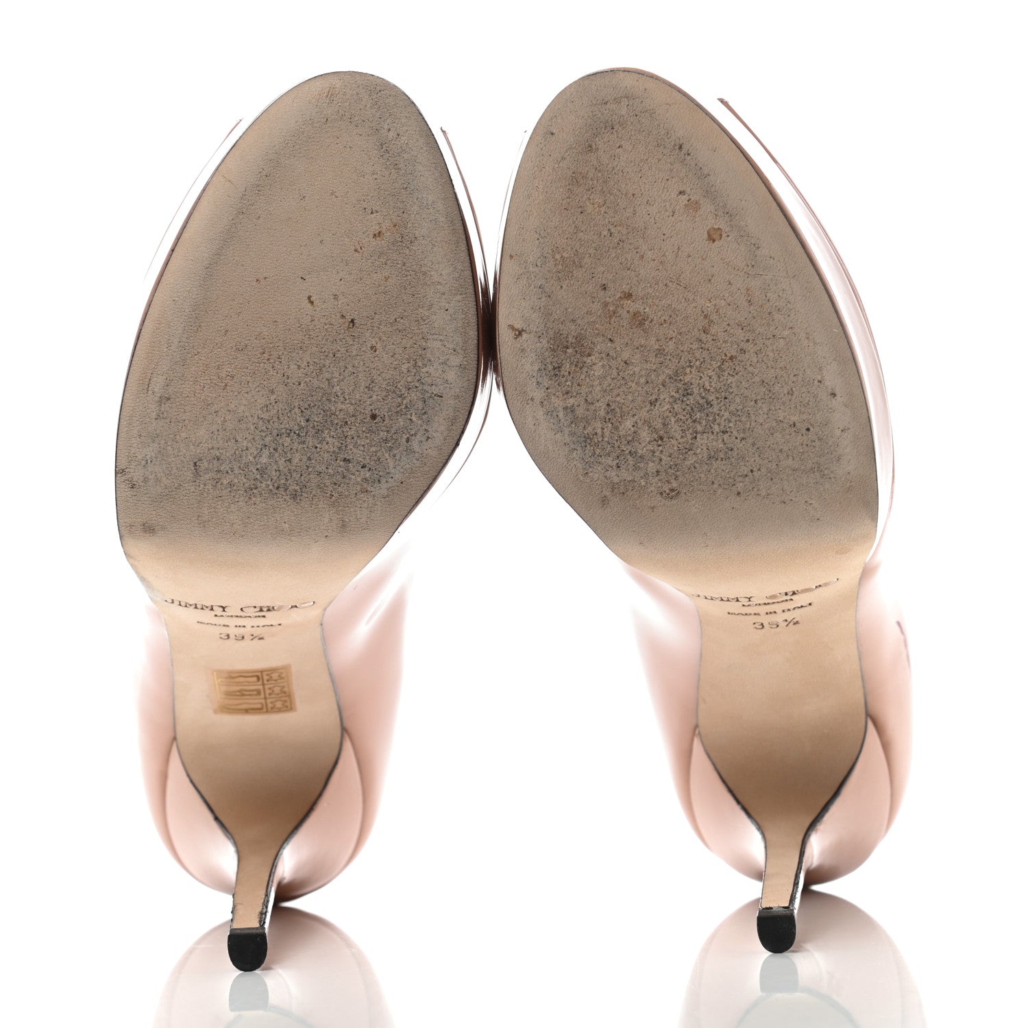 Jimmy Choo Patent Luna Platform Peep Toe Pumps 39.5 Blush 6 of 11