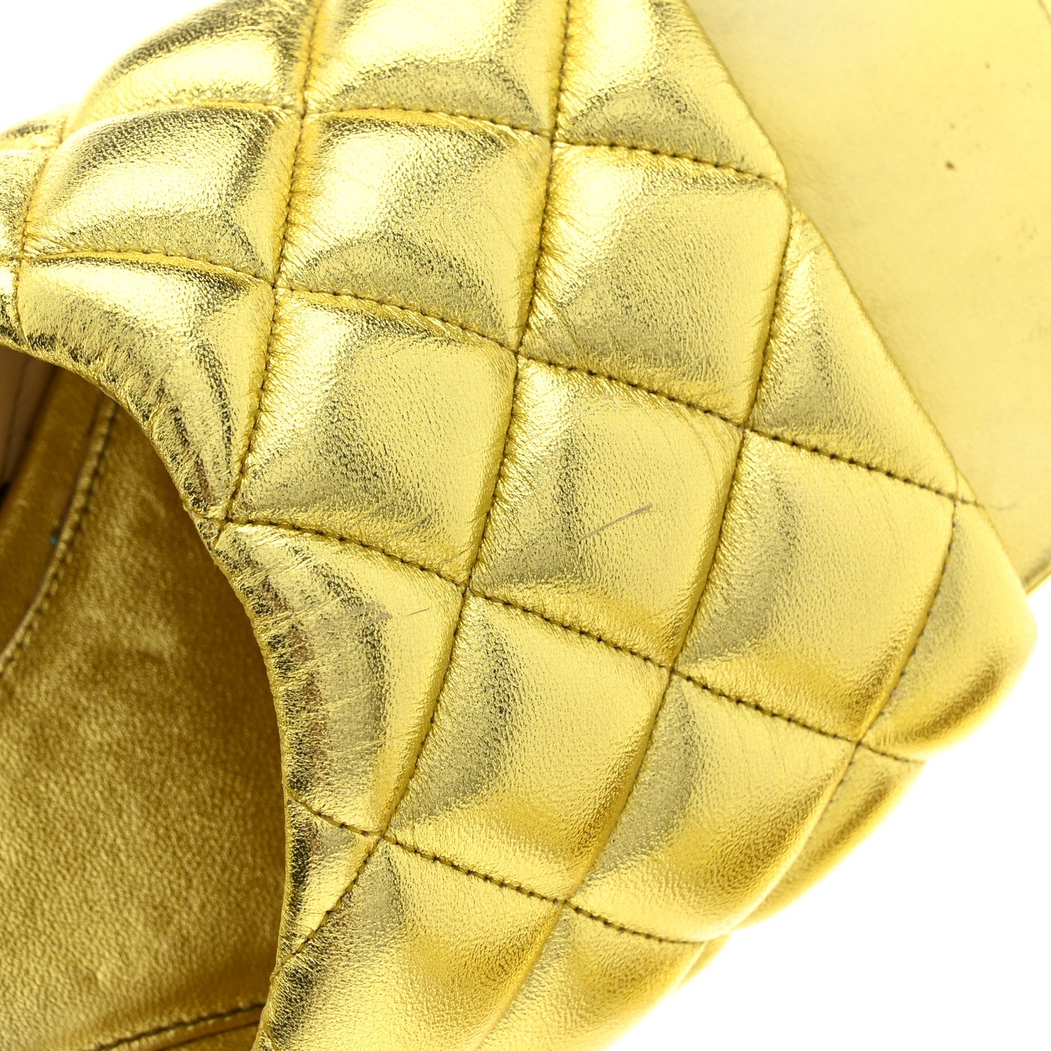 Bottega Veneta Metallic Nappa Reflection Matelasse Padded Kitten Heel Mule Sandals 39 Gold 12 of 13