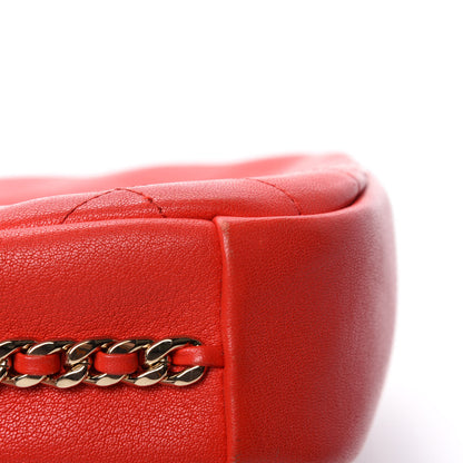 Chanel Goatskin Quilted Large Casual Trip Camera Case Bag Red 8 of 15