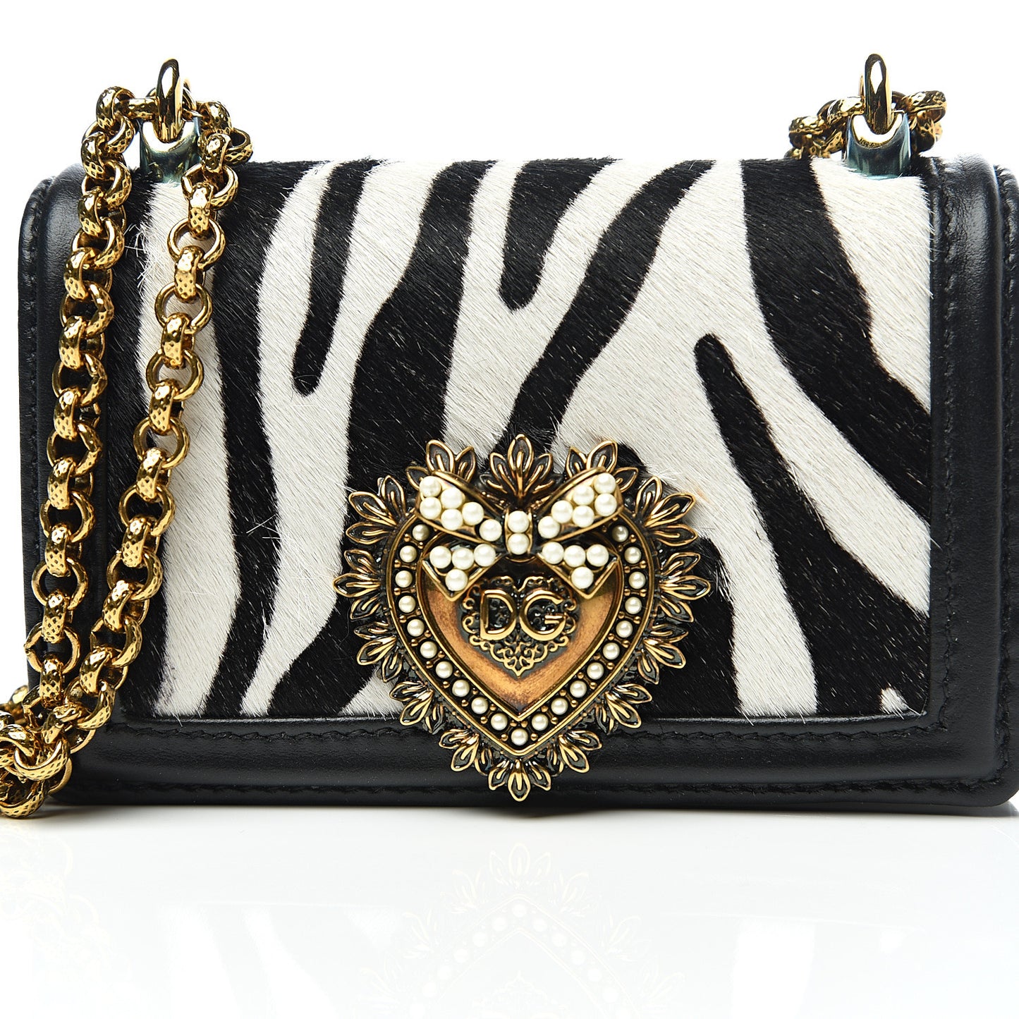 Pony Hair Zebra Print Micro Devotion Bag