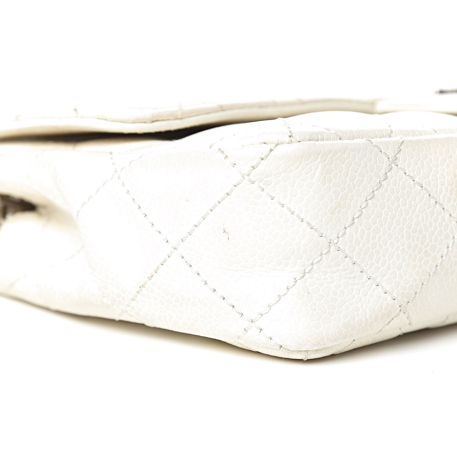 Chanel Caviar Quilted East West Flap White 15 of 17