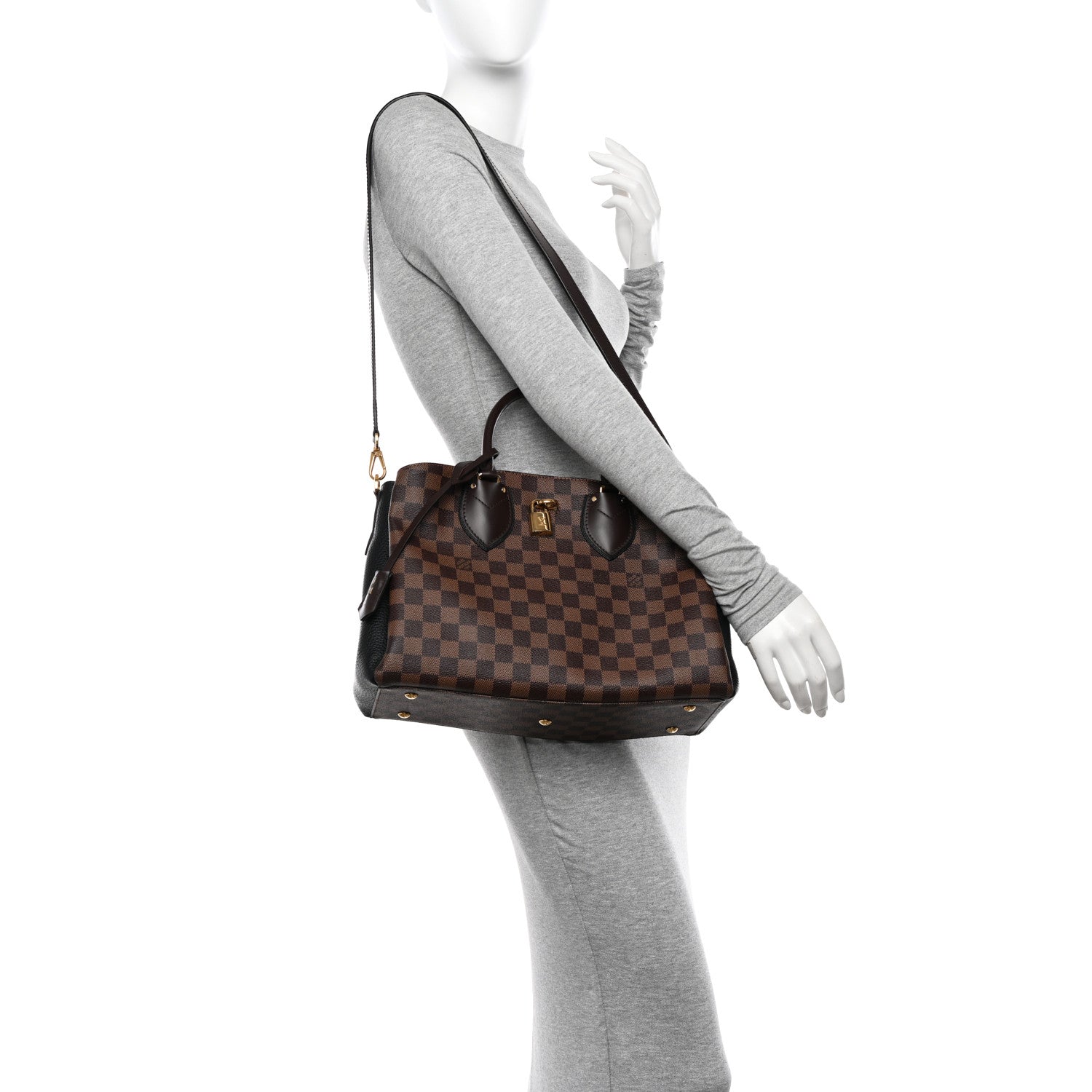 Louis Vuitton Cuir Taurillon Damier Ebene Normandy Black 2 of 13