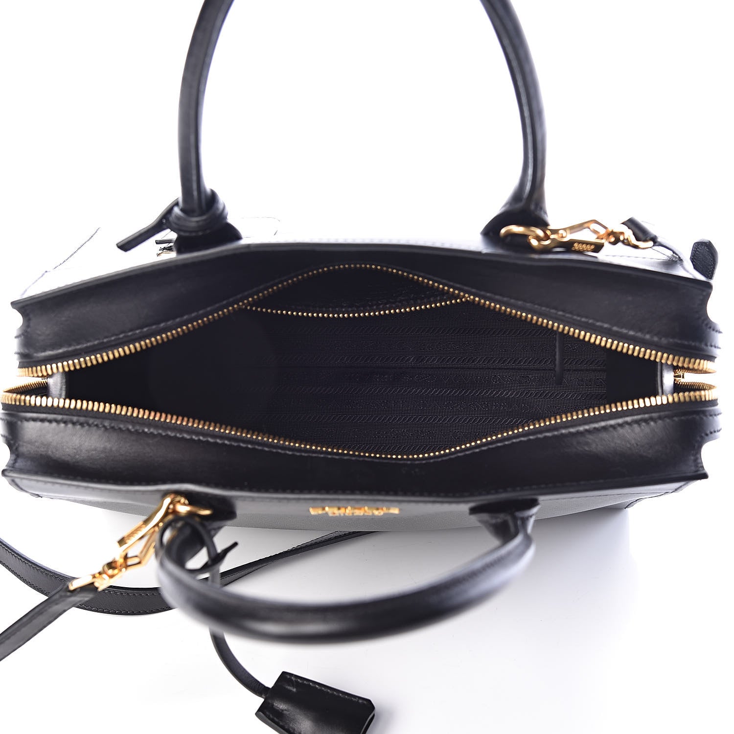 Prada Saffiano City Calf Medium Esplanade Tote Mercurio Black 5 of 11