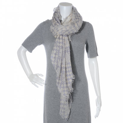 Louis Vuitton Cashmere Silk Damier Azur Stole 4 of 8