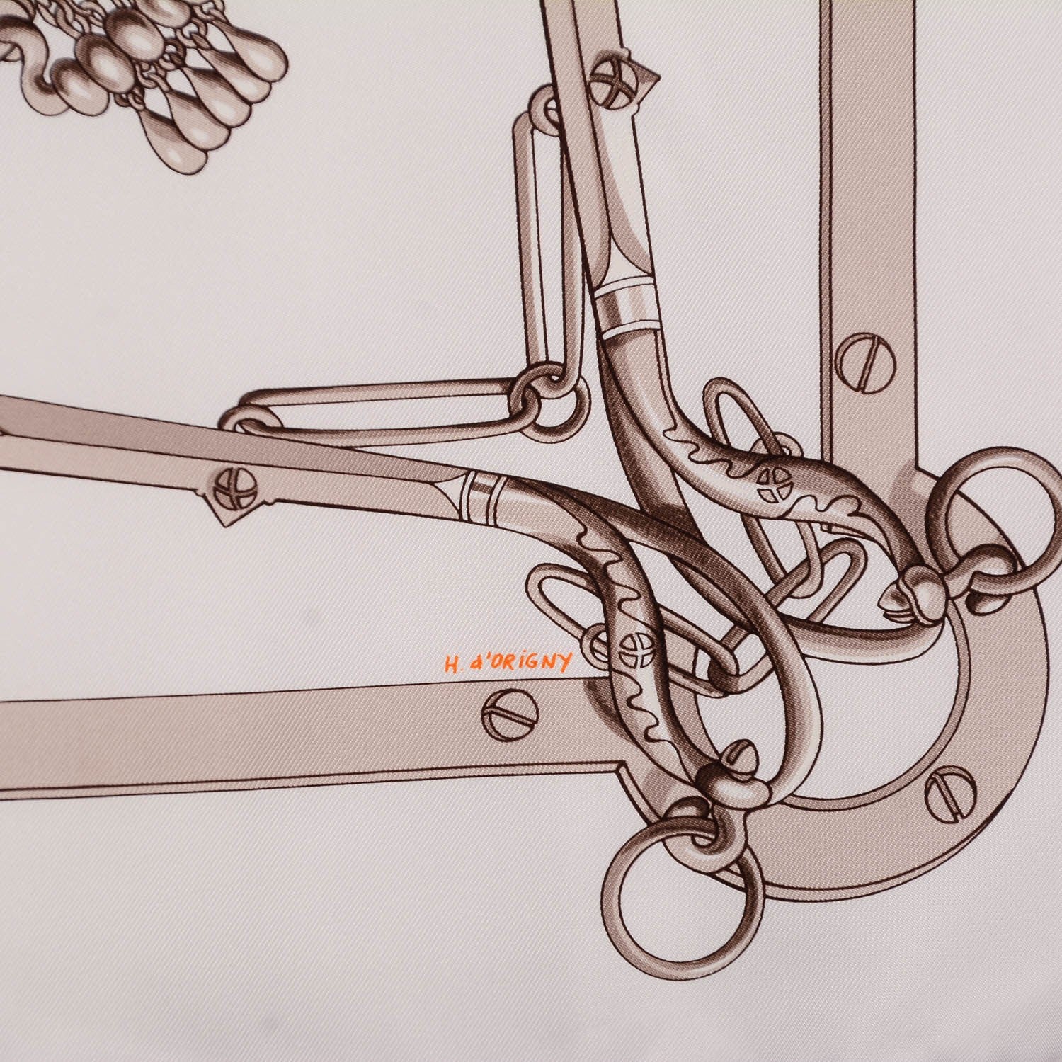 Hermes Silk Mors et Gourmettes Scarf 90 4 of 6