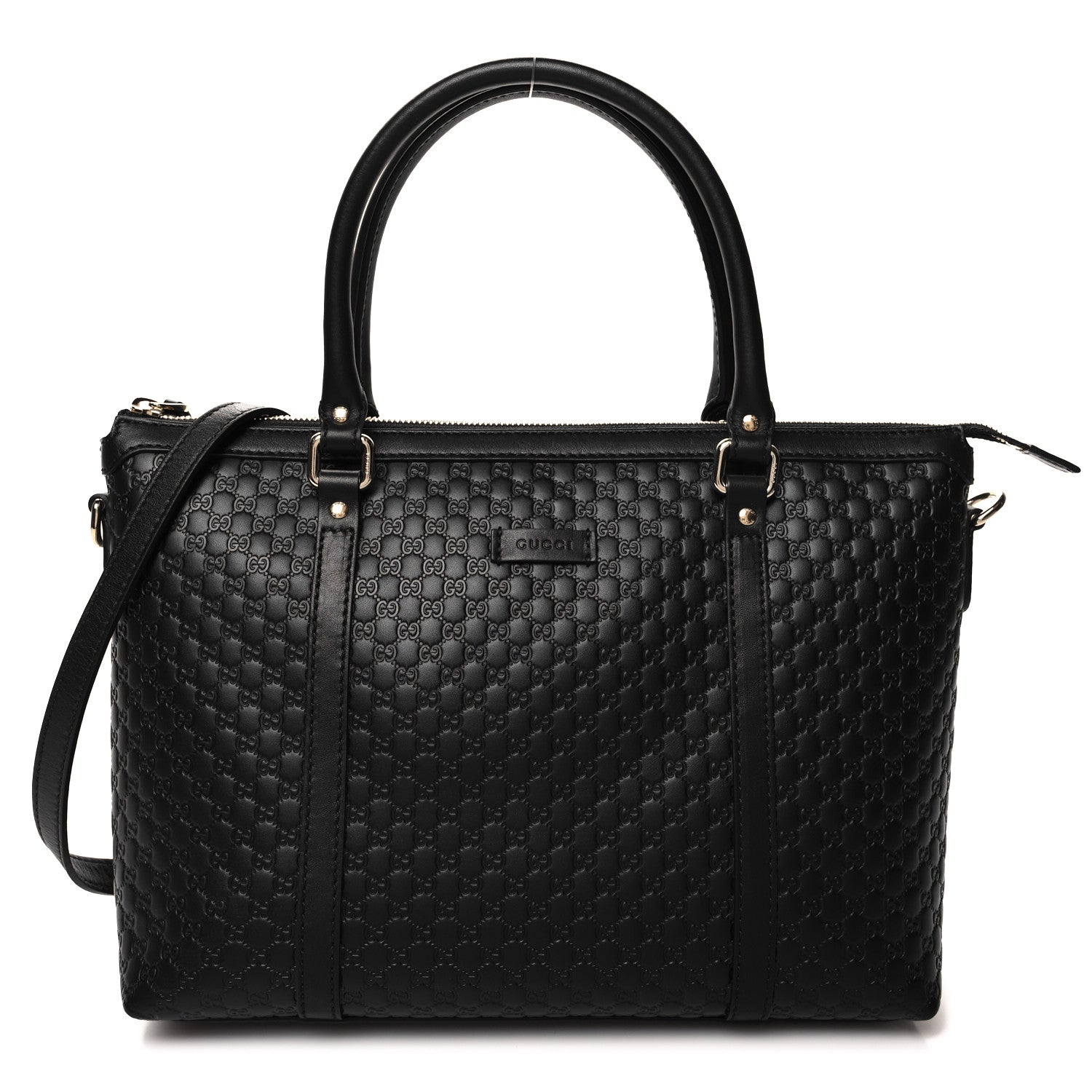 Gucci Soft Microguccissima Small Zippered Satchel Black 1 of 10