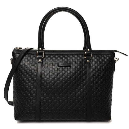 Gucci Soft Microguccissima Small Zippered Satchel Black 1 of 10