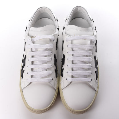 Saint Laurent Calfskin Star Court Sneakers 36 White Black 5 of 11
