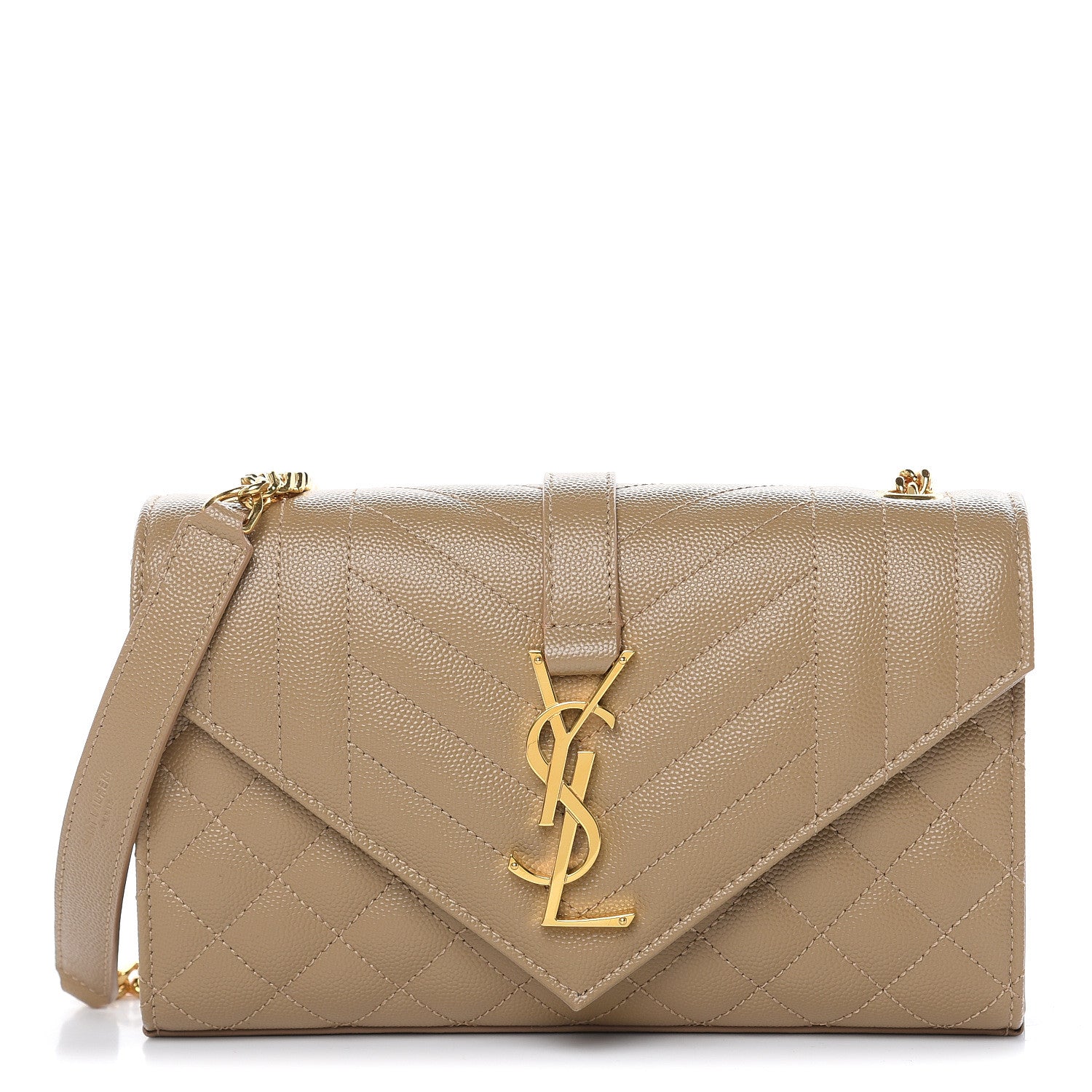 Saint Laurent Grain De Poudre Textured Mixed Matelasse Triquilt Small Monogram Satchel Cork 1 of 8