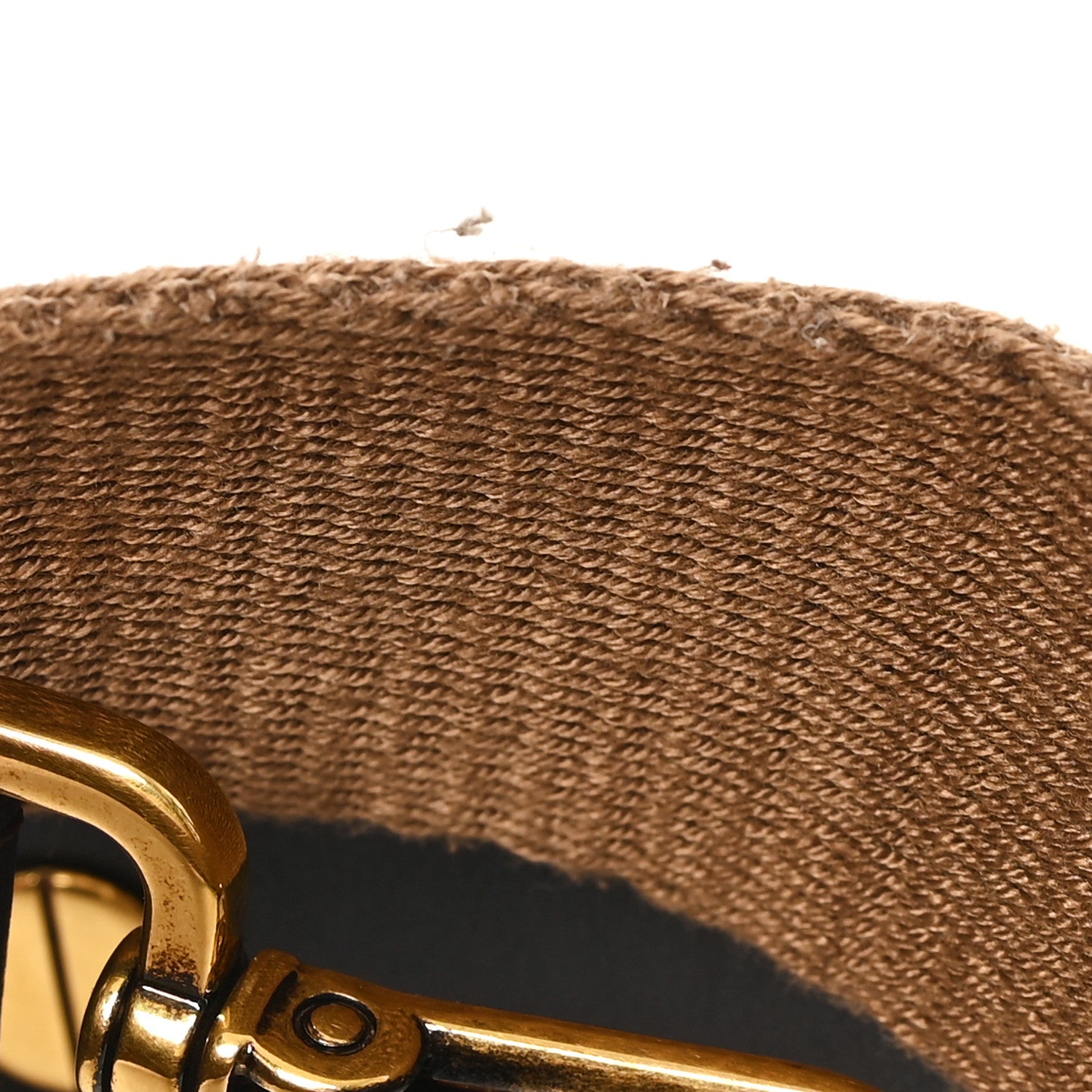 Fendi Ribbon Vitello Century FF 1974 Flat Studded Strap You Fango Marrone Ebano 4 of 5