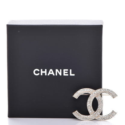 Chanel Crystal Large CC Brooch Gold 5 of 5