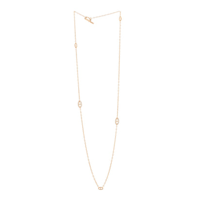 Hermes 18K Rose Gold Diamond Farandole Necklace 80 3 of 6