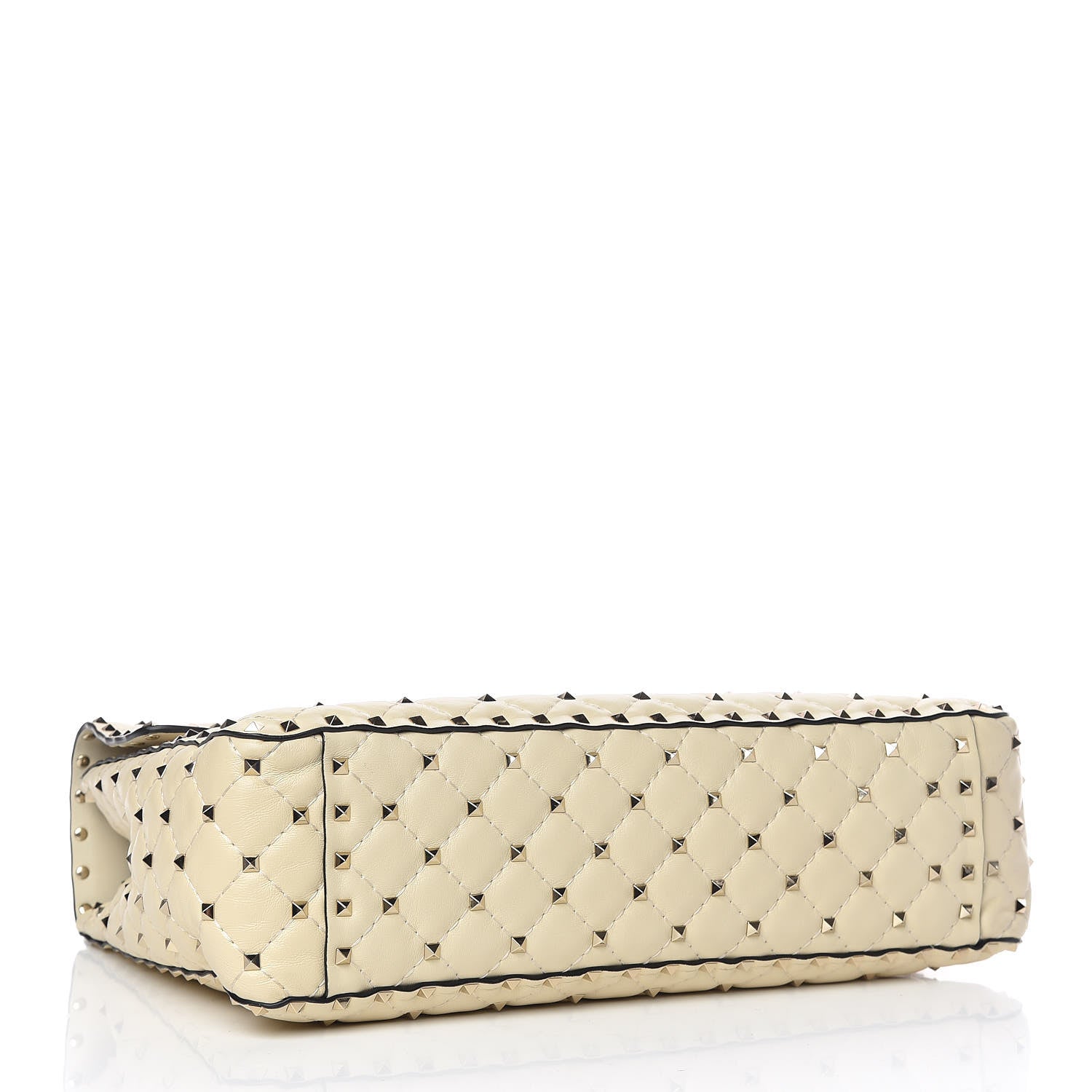 Valentino Garavani Nappa Maxi Rockstud Spike Shoulder Bag Light Ivory 4 of 11