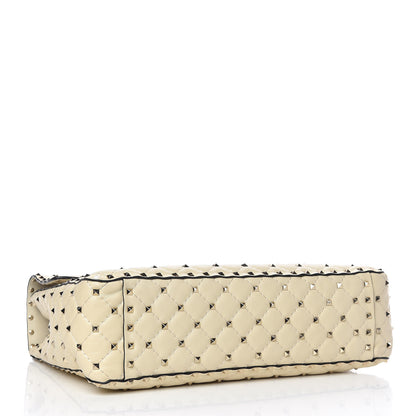 Valentino Garavani Nappa Maxi Rockstud Spike Shoulder Bag Light Ivory 4 of 11