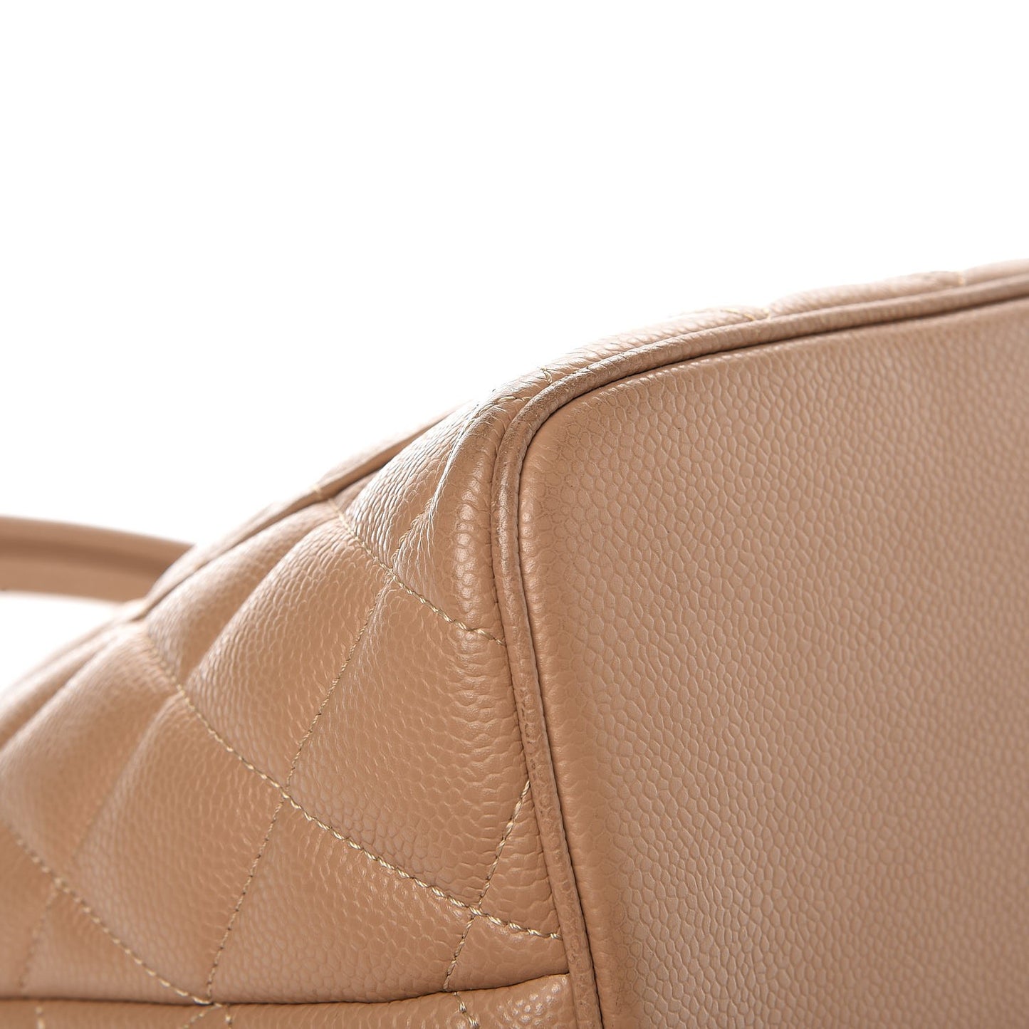 Caviar Quilted Medallion Tote Beige