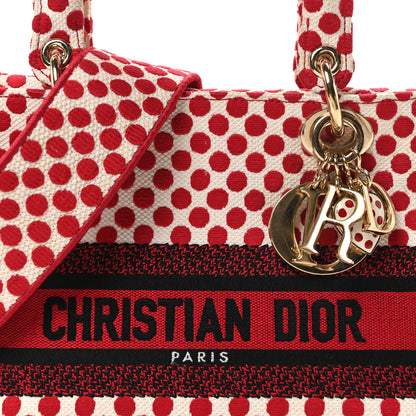 Christian Dior Canvas Medium DiorAmour Dots Lady D-Lite Red 7 of 10