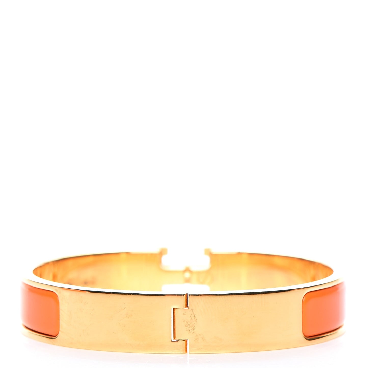 Enamel Narrow Clic Clac H Bracelet GM Orange