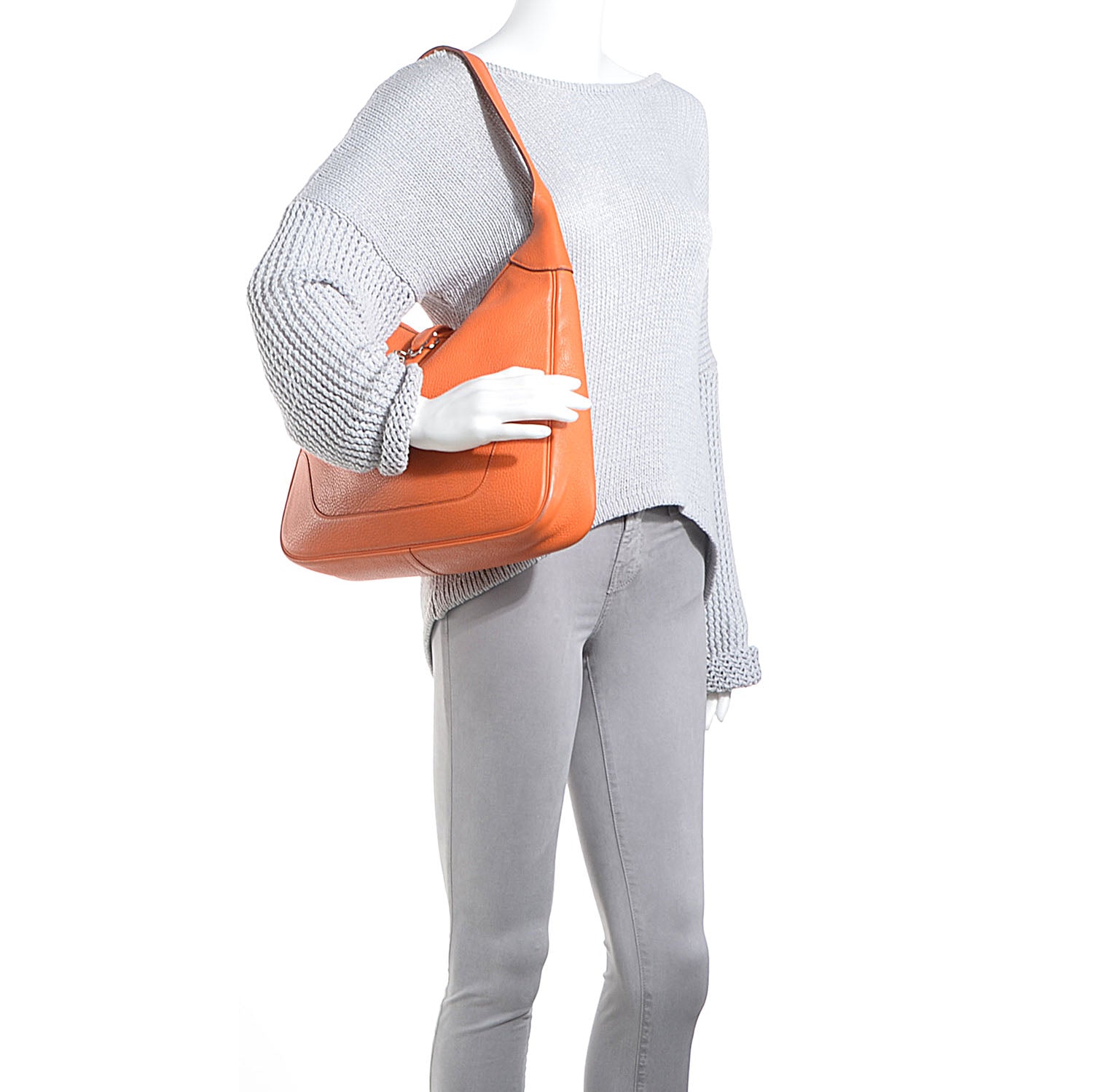 Hermes Togo Trim II 31 Hobo Orange 2 of 9