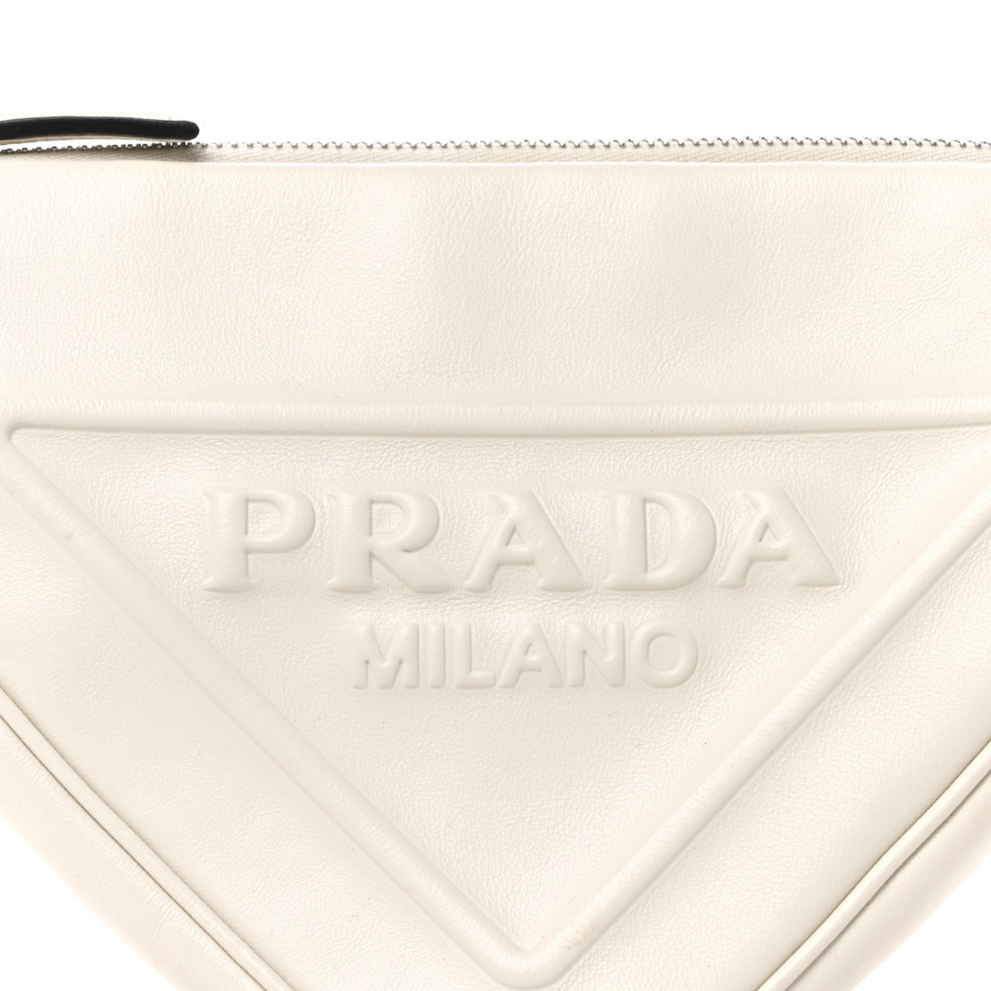 Grace Lux Triangle Shoulder Bag White