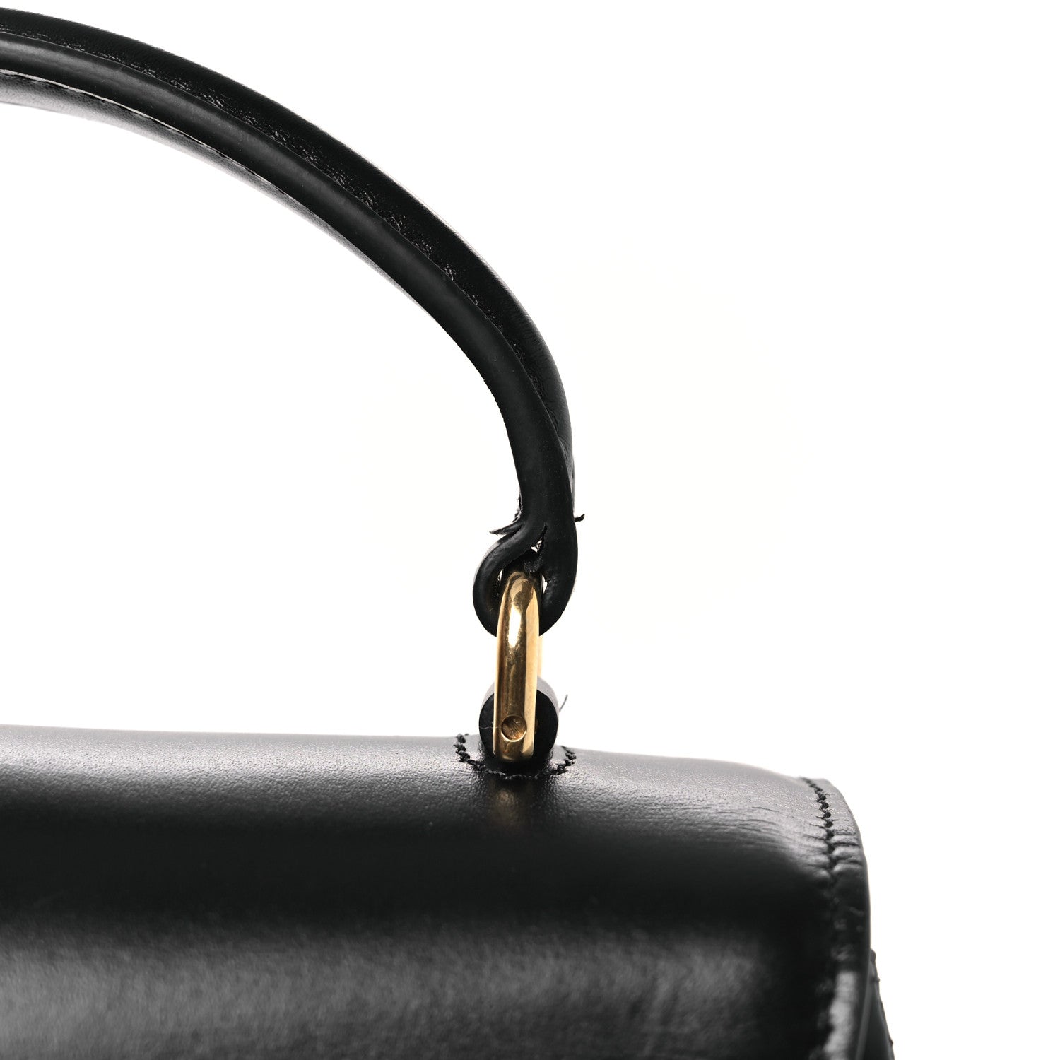 Celine Satinated Calfskin Mini 16 Top Handle Bag Black 25 of 29