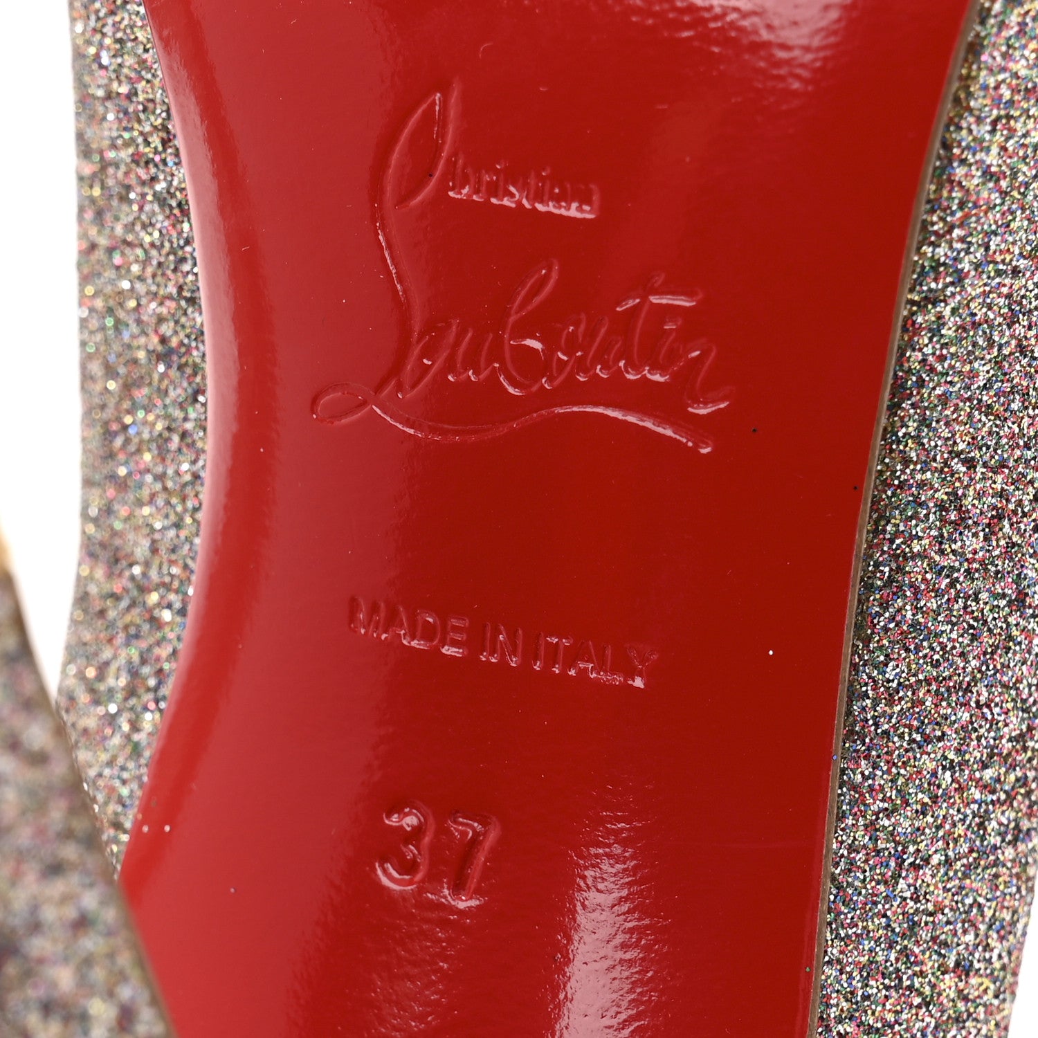 Christian Louboutin Glitter Mini Simple 85 Pumps 37  Gold 7 of 8