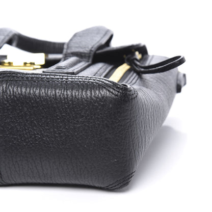 3.1 Phillip Lim 3.1 Textured Calfskin Mini Pashli Satchel Black 8 of 10