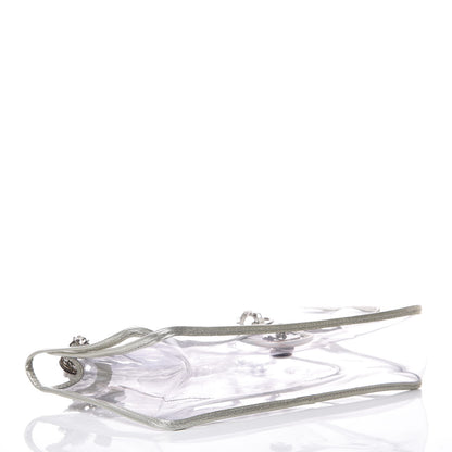 Chanel Vinyl Lambskin Large Naked Flap Silver 5 of 8