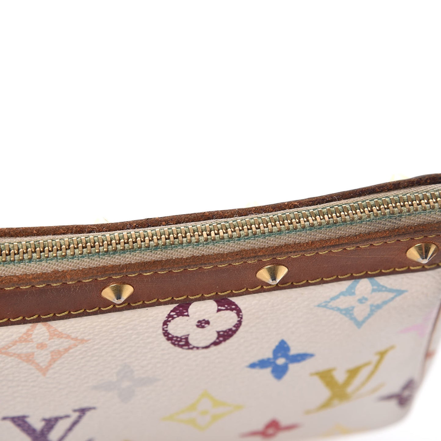 Monogram Multicolor Pochette Accessories White