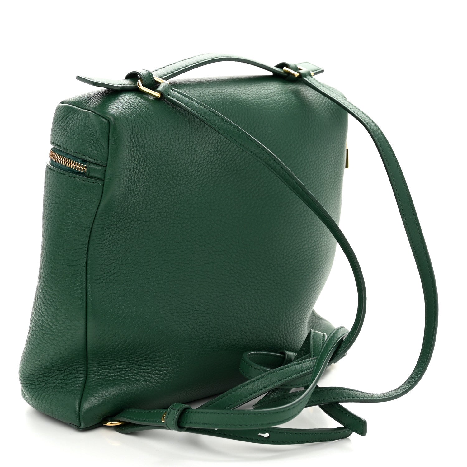Loro Piana Grained Calfskin L23.5 Extra Pocket Backpack Forest Leaves 3 of 9