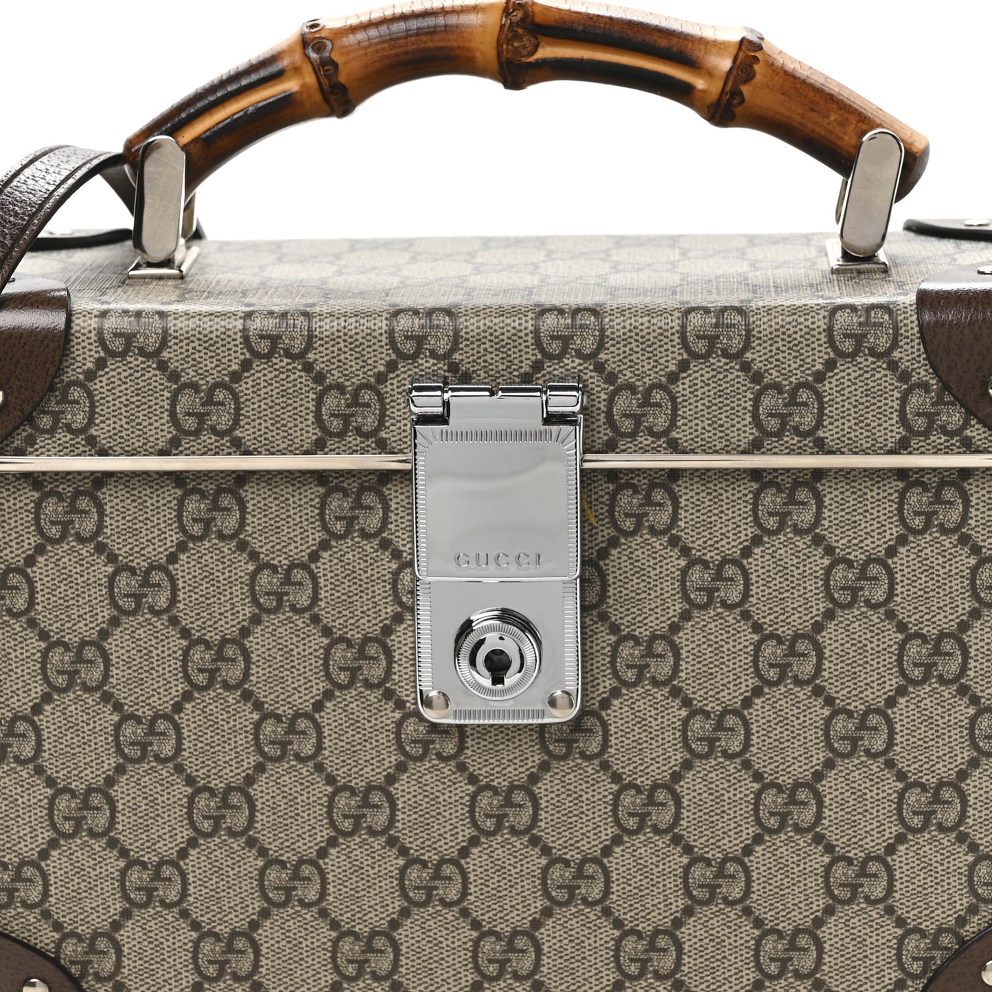 GG Supreme Monogram Globe-Trotter Beauty Case Brown