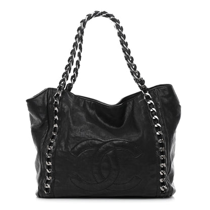 Chanel Glazed Calfskin Modern Chain Tote Black 1 of 13