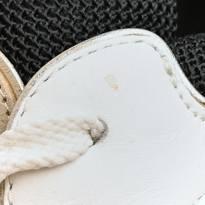 Chanel Mesh Suede Calfskin Grained Calfskin Womens CC Sneakers 37 White Black Beige Gold 11 of 11