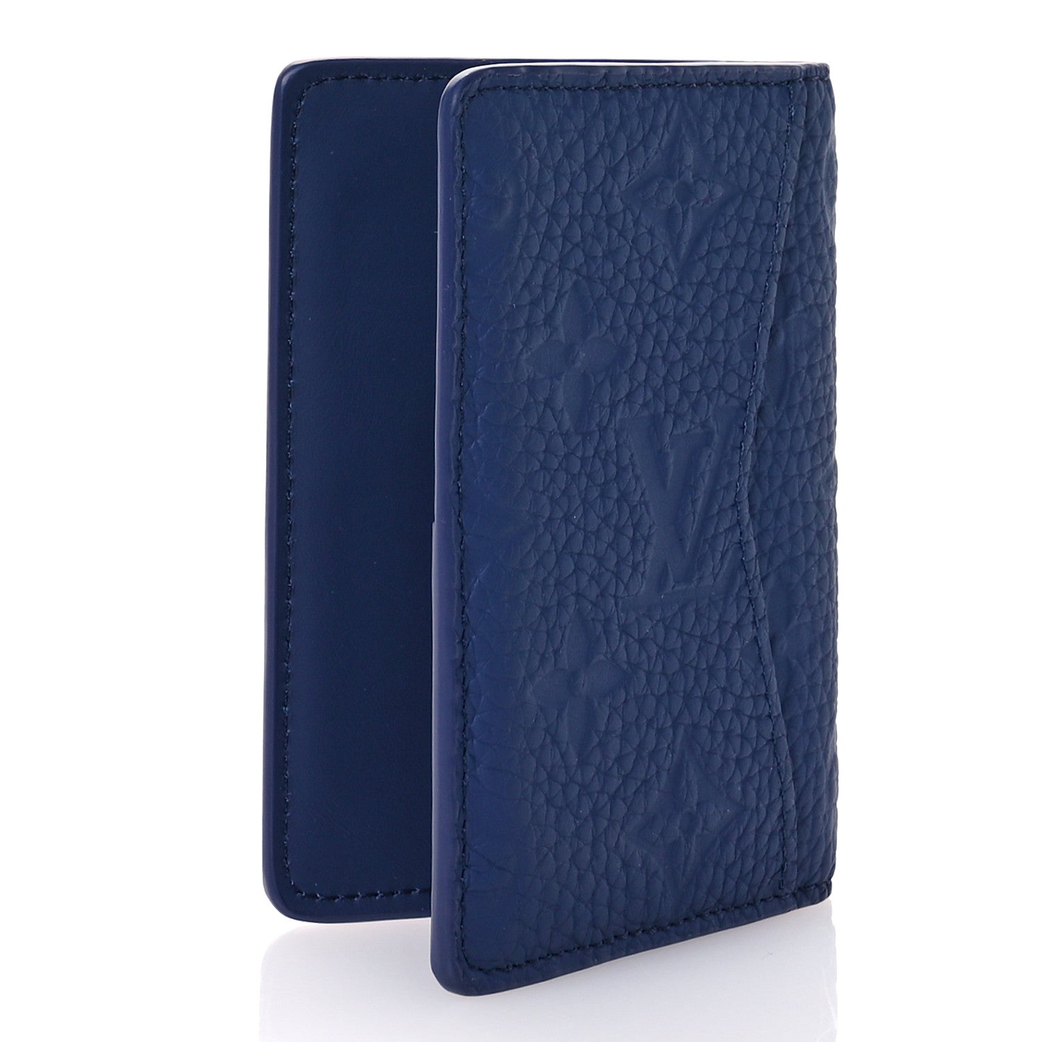 Louis Vuitton Taurillon Monogram Pocket Organizer Blue 3 of 7