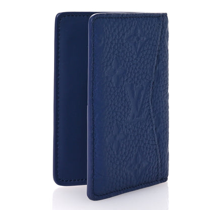 Louis Vuitton Taurillon Monogram Pocket Organizer Blue 3 of 7