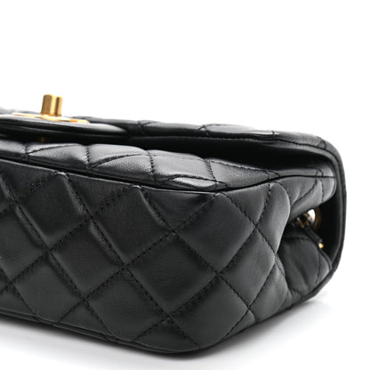 Chanel Lambskin Quilted Mini Rectangular Pearl Crush Flap Black 9 of 10
