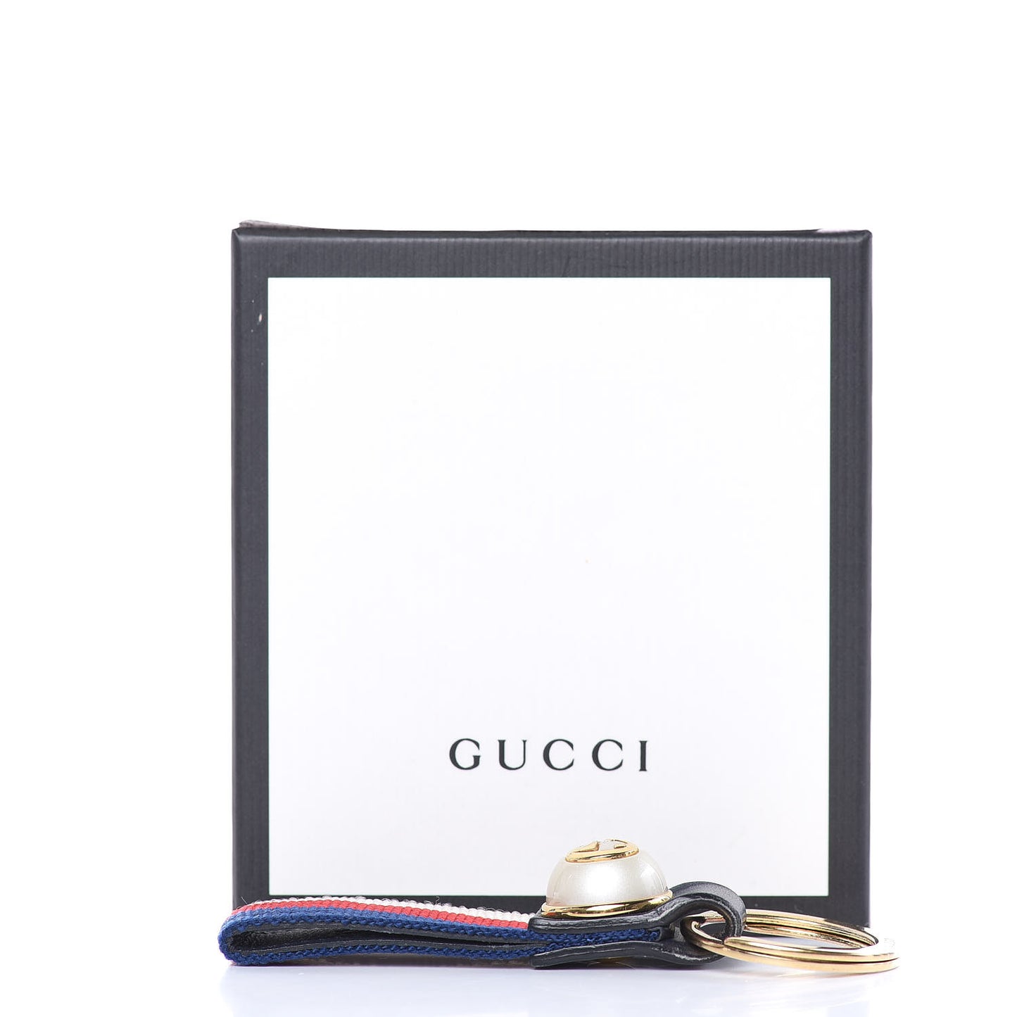 Web Nylon Pearl Key Ring Navy