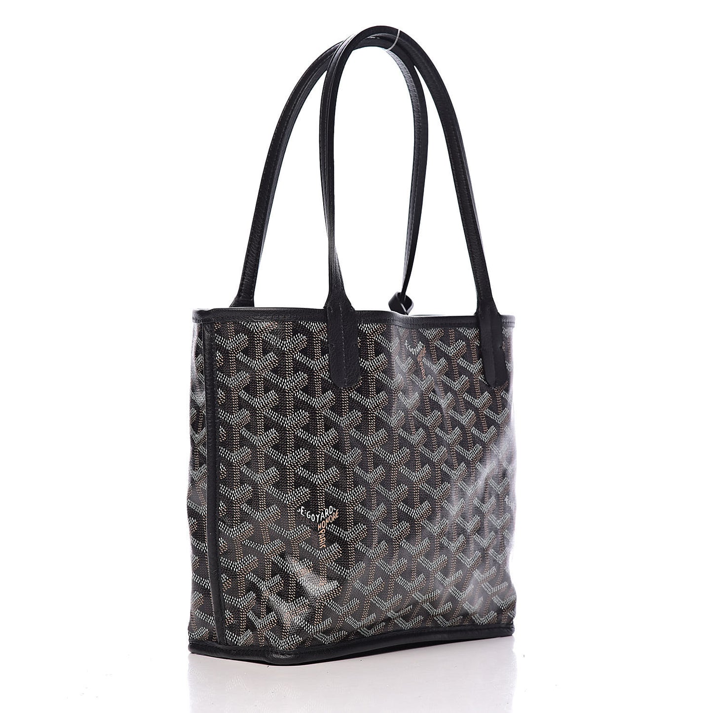 Goyardine Reversible Mini Anjou Black