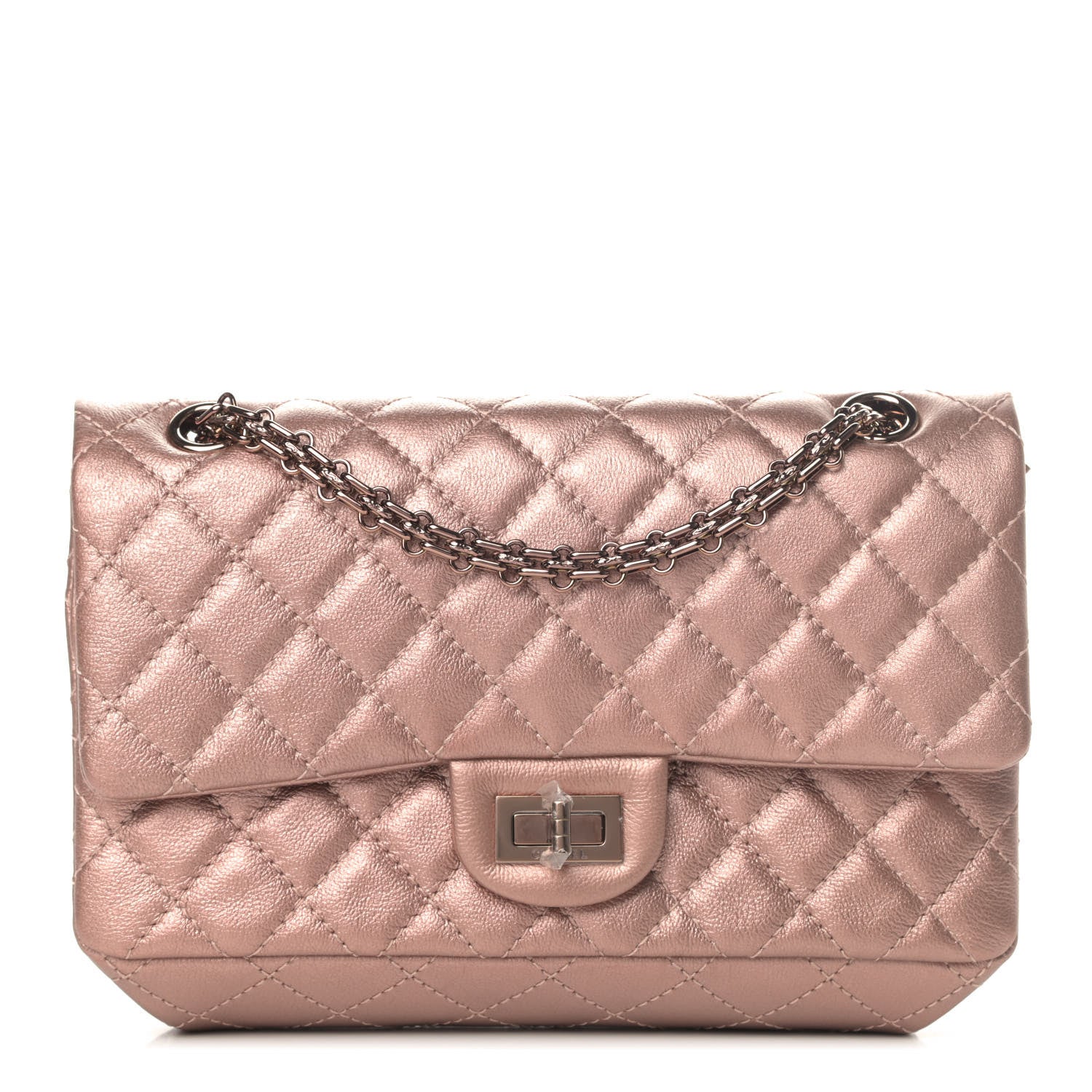 Chanel Metallic Grained Calfskin Quilted 2.55 Reissue 225 Flap Copper Pink 1 of 5