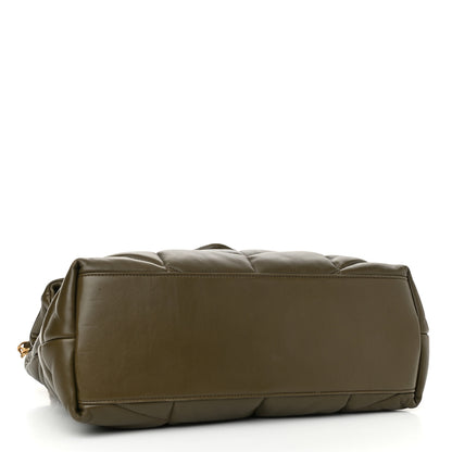 Saint Laurent Lambskin Quilted Medium Loulou Puffer Monogram Chain Satchel Seaweed 4 of 10