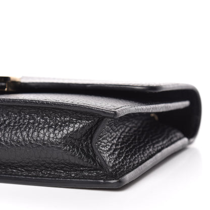 Gucci Dollar Calfskin Interlocking G Chain Wallet Black 7 of 12