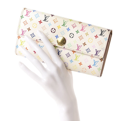 Louis Vuitton Monogram Multicolor Sarah Wallet White 2 of 10