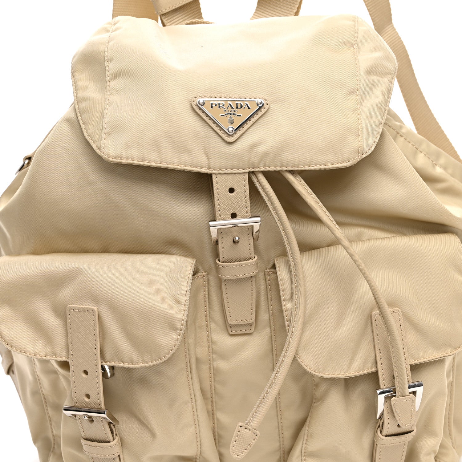 Prada Nylon Saffiano Medium Backpack Deserto 9 of 11