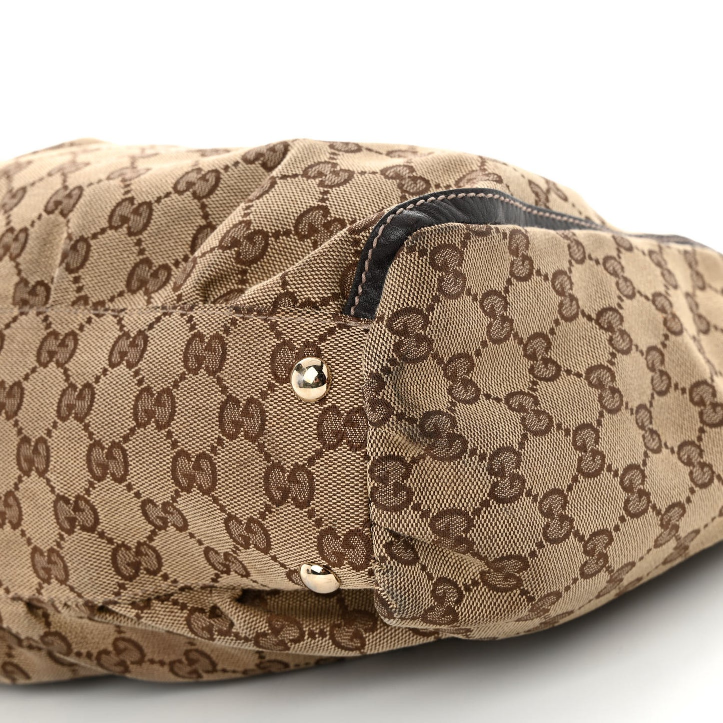 Monogram D Gold Tote Dark Brown