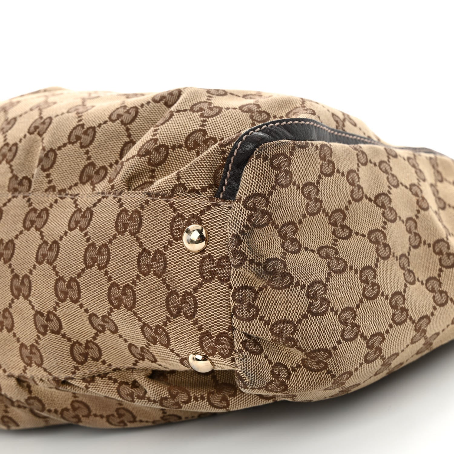 Gucci Monogram D Gold Tote Dark Brown 10 of 11
